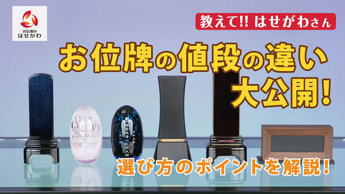 教えて!!はせがわさん お位牌の値段の違い大公開!選び方のポイントを解説!