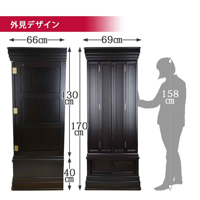 仏壇 鉄線花 (てっせんか) 黒檀 高さ170cm 特徴 4