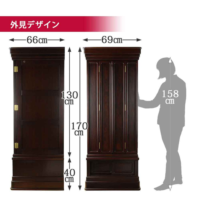 仏壇 鉄線花 (てっせんか) パーロッサ 高さ170cm 特徴 4
