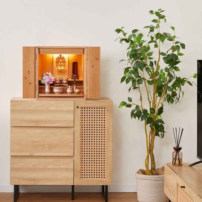 仏壇 とんぼ 桜 高さ42cm 仏具セットA
