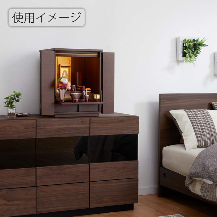 仏壇 リアンⅡ ウォールナット調 H48cm カイラ具足・リンセット 特徴 5