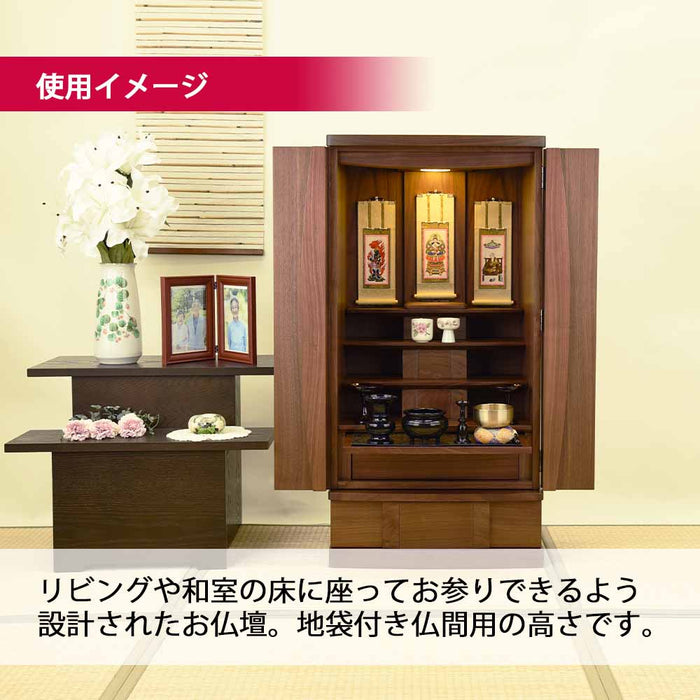 仏壇 Connect2 プラス ウォールナット 高さ100cm 仏具セットB 特徴 4