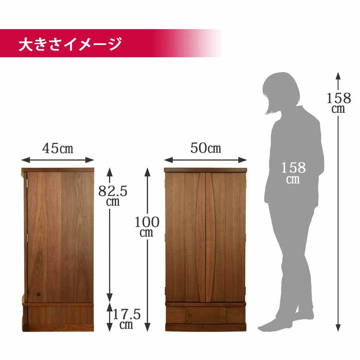 仏壇 Connect2 プラス ウォールナット 高さ100cm 仏具セットB 特徴 6