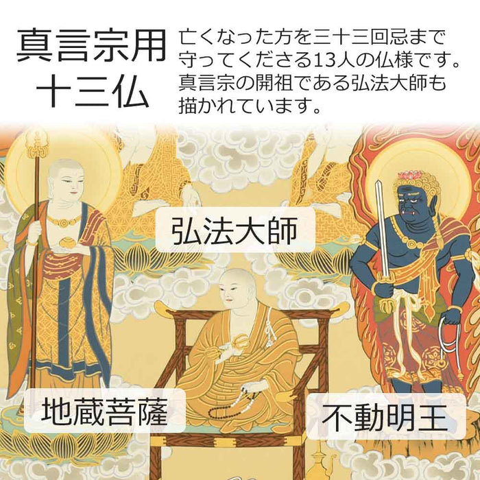 盆用品 床掛軸 真言十三仏 奥田和人作 4尺 特徴 6