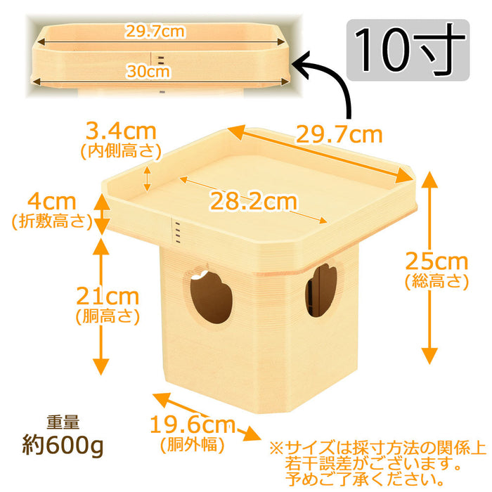 神棚 神具 三宝 桧 柾目 10.0寸 特徴 2