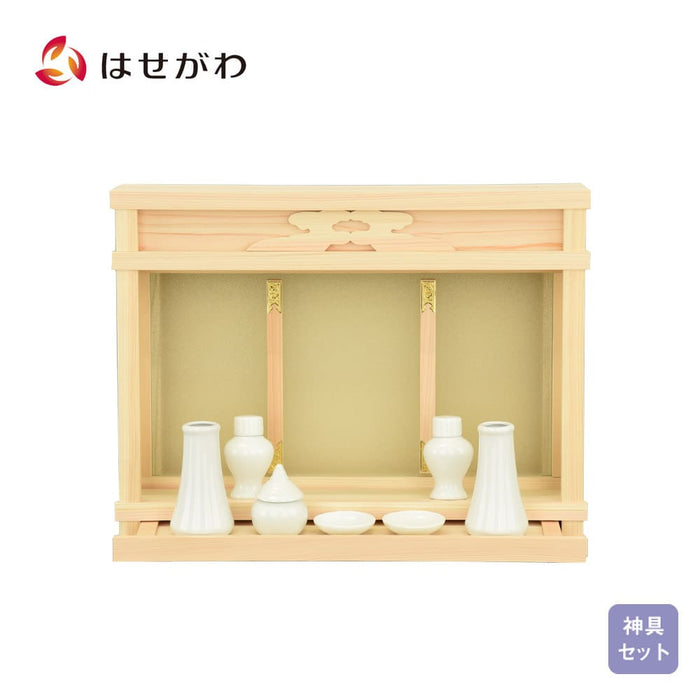 神棚・神具 神殿 平箱宮 正面透かし 15号 神具セット 特徴 1