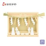 神棚・神具 神殿 平箱宮 正面透かし 15号 しめ縄・神具セット 特徴 1