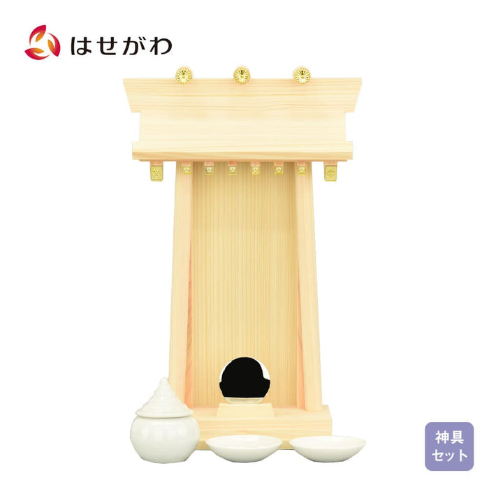 神棚・神具 お札立て 神鏡付 棟持柱付き 神具セット 特徴 1