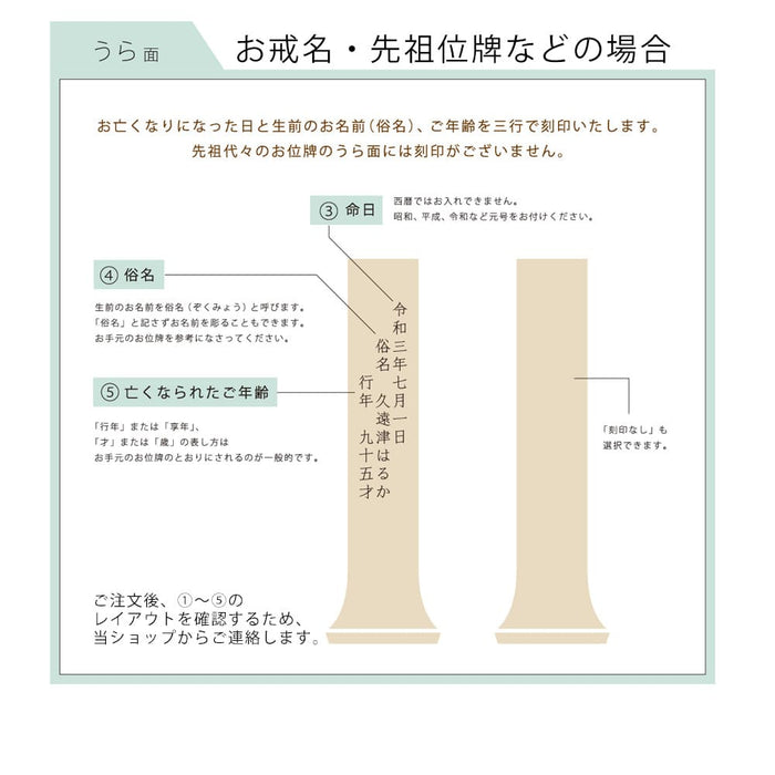 位牌・過去帳 切り株みたいなツリー位牌 特徴 16