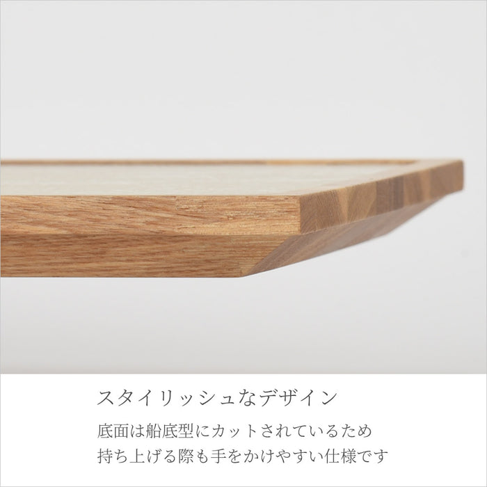 ディスプレイトレー セラモク 白×タモ