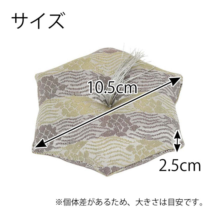 新名物裂 リン布団 中 銀ネズ 荒磯紋