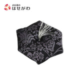 新名物裂 リン布団 小 黒地紫 紹巴唐花紋