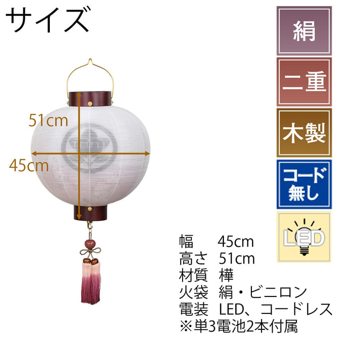 盆提灯 門提灯 桜 尺五丸 二重桜 特徴 2