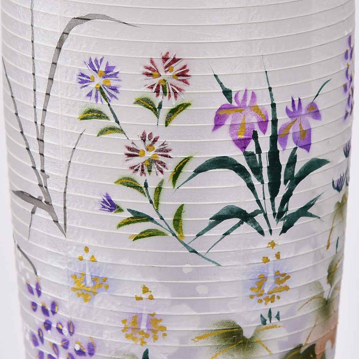 盆提灯 新型 こはく 二重 花柄紫 特徴 7