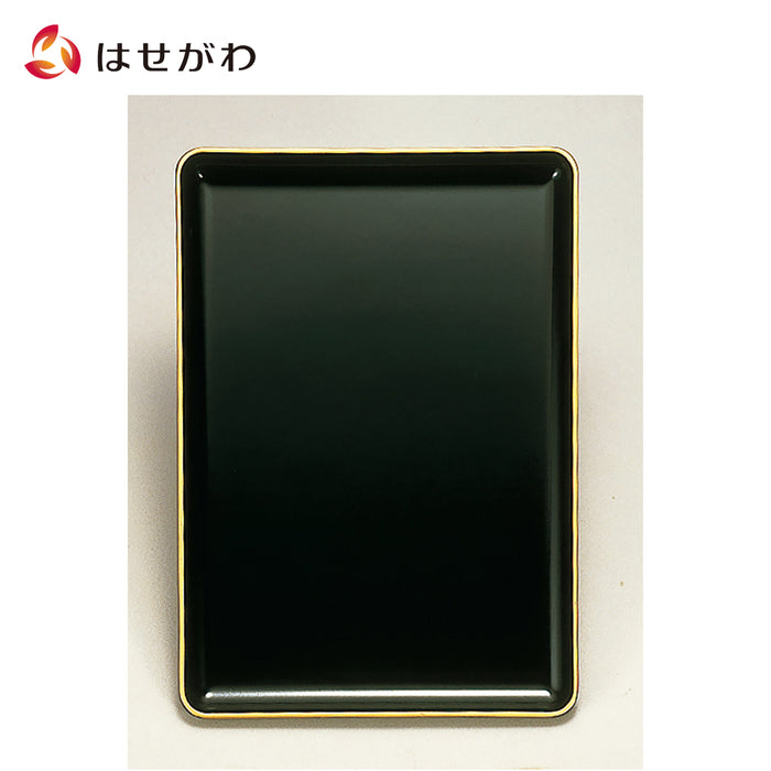 仏具 名刺盆 PC 黒 フチ金 中 特徴 1