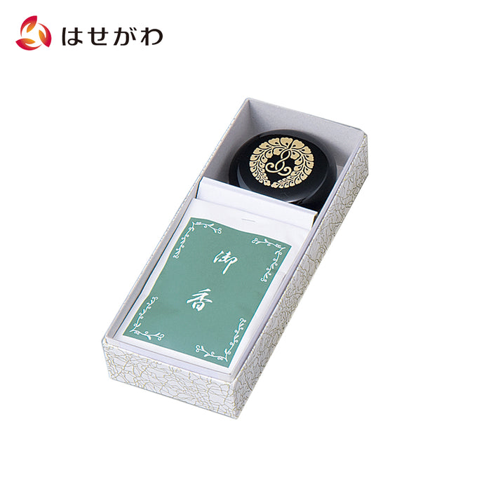 仏具 香合 紫雲香セット 2.5寸 黒 下り藤 特徴 1