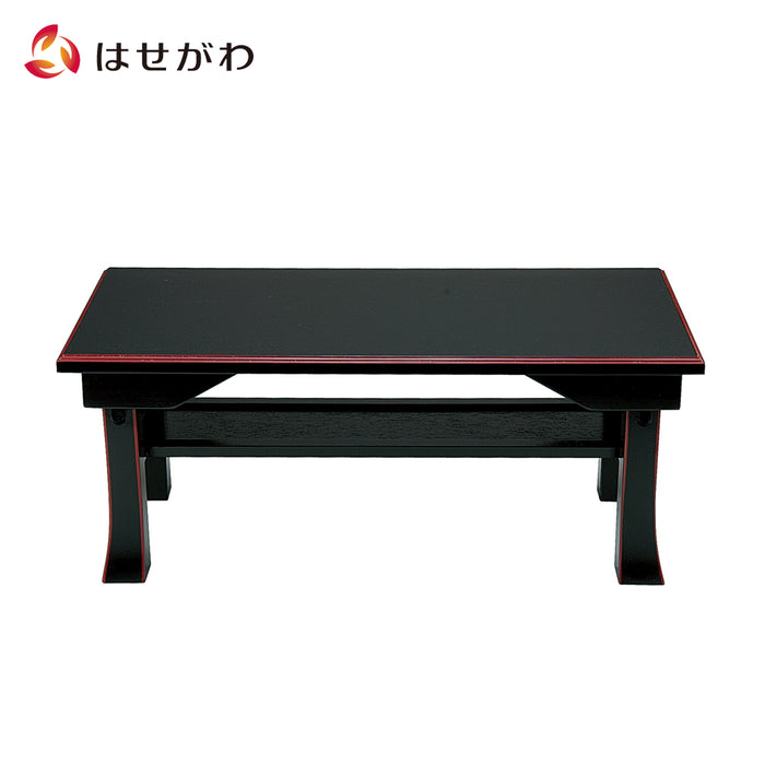 仏具 二月堂机 棚板付 日本製 黒フチ朱 18.0 特徴 1