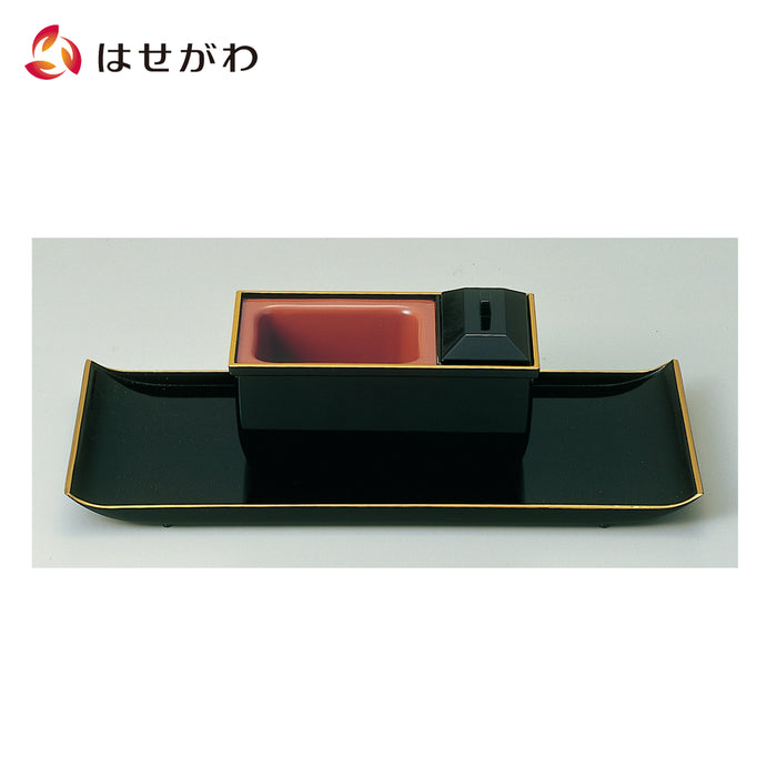 仏具 焼香盆 やすらぎセット 5寸 黒（フチ金）特小 特徴 1