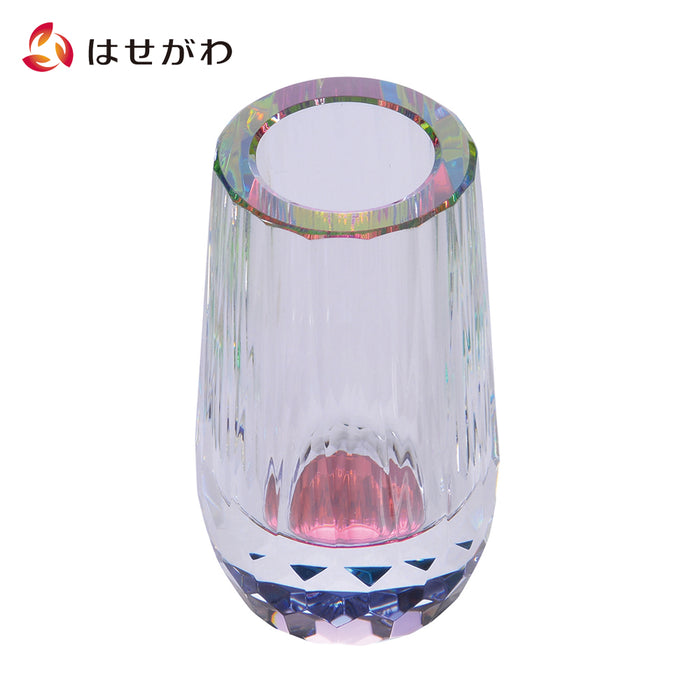 仏具 瞳月 しずくカットクリスタル 花立 虹 特徴 1