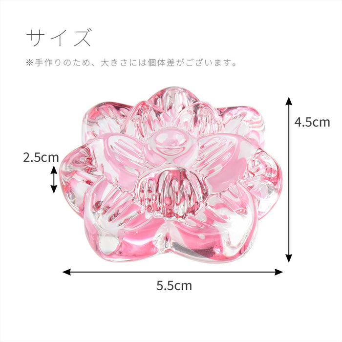 クリスタル お干菓子 睡蓮(ピンク)