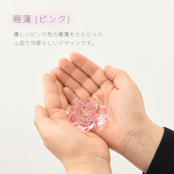 クリスタル お干菓子 睡蓮(ピンク)