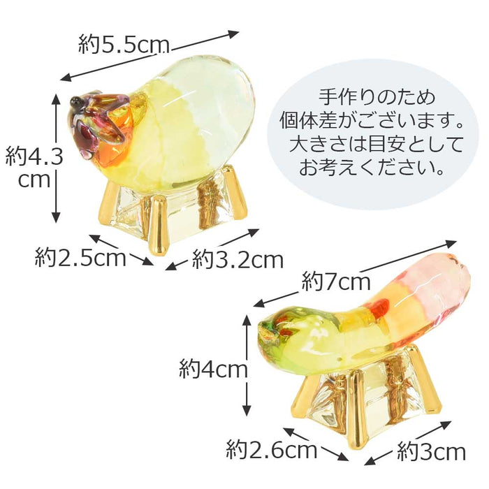 クリスタル 牛馬飾り レインボー色