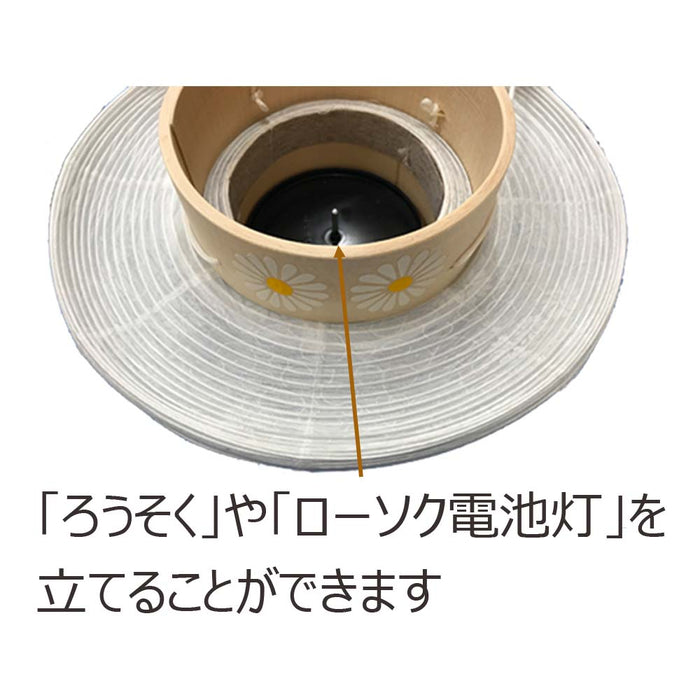 盆提灯 御所 尺寸 白紋天柾 ローソク電池灯 特徴 4
