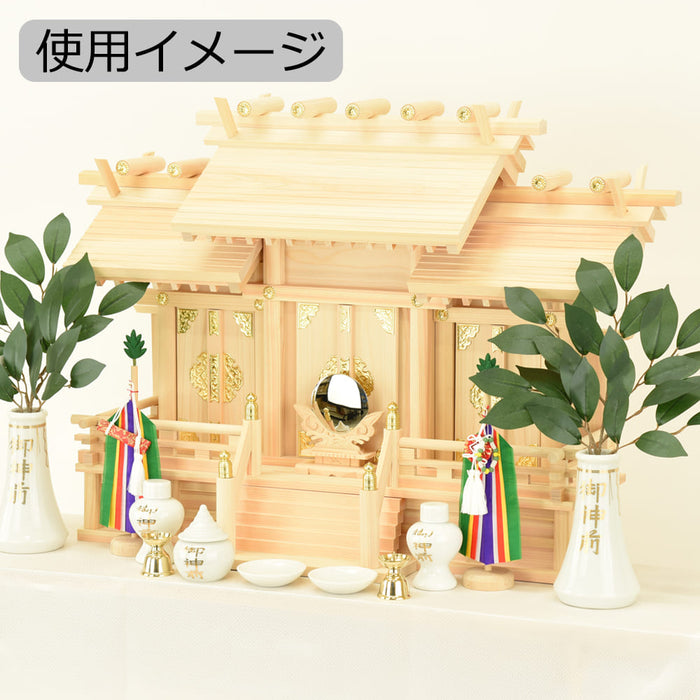 神棚 神具 神具セット 屋根違い 三社 別寸 小 桧 特徴 9