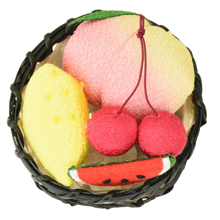 お供え物・お飾り ちりめん 夏のお供物フルーツ かご入 特徴 2