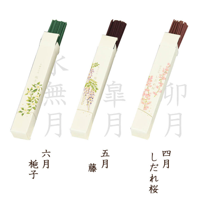 線香 お香 焼香 香合 進物線香 名香 月の花 桐箱 12種入 特徴 4