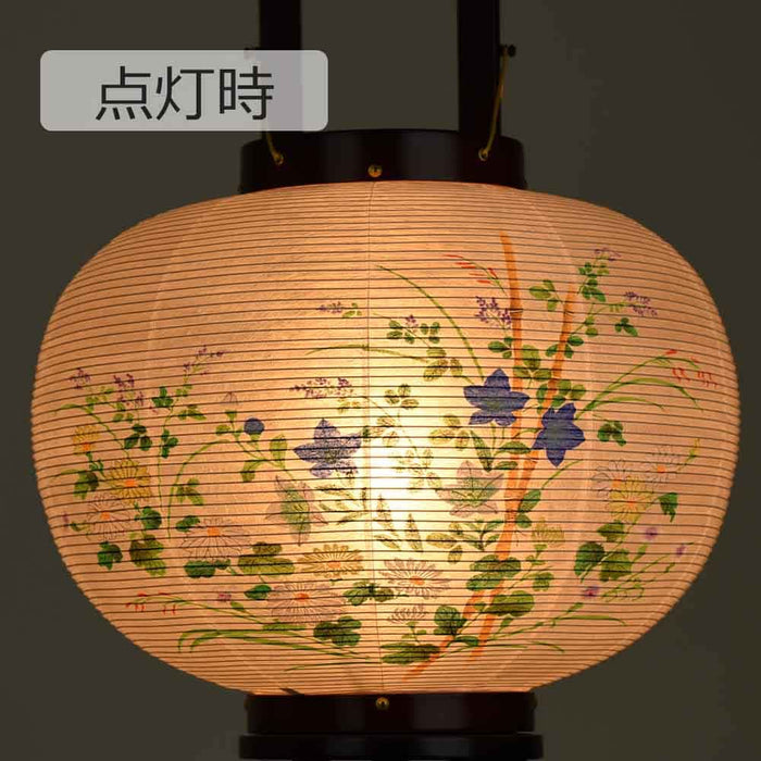 姫行灯 9号 桔梗 菊に竹