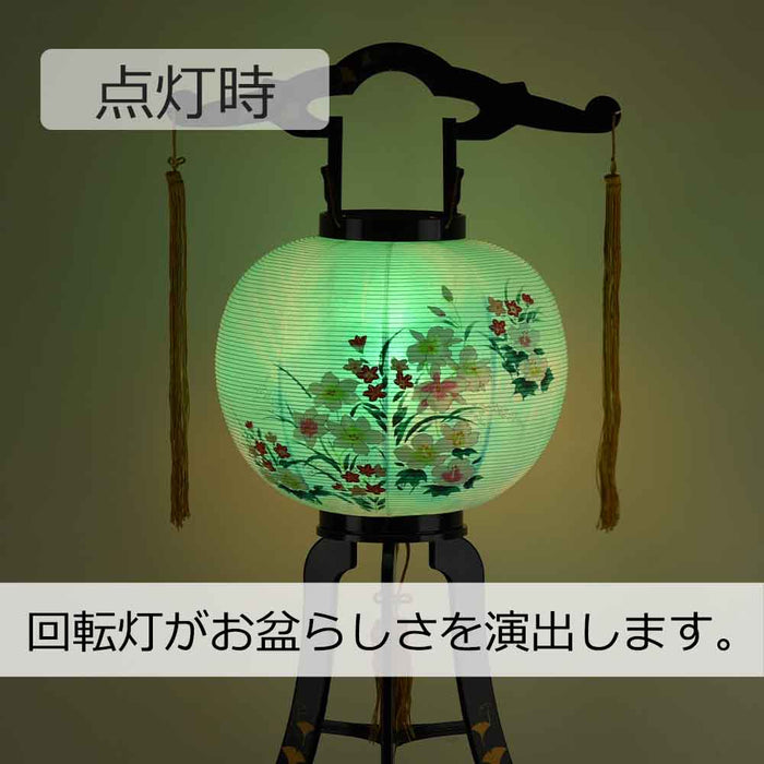 盆提灯 回転 あかり 銀杏 11号 蒔絵絵入 特徴 4