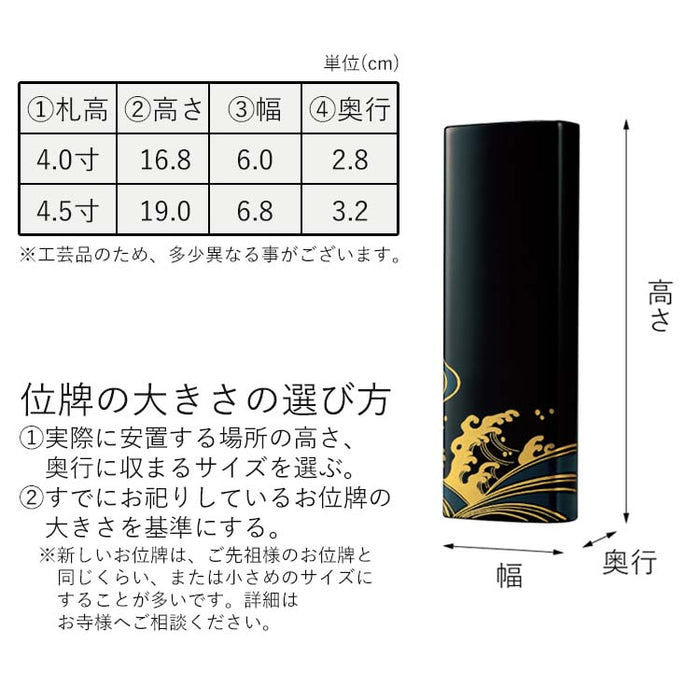 位牌 過去帳 波濤(はとう) 越前塗 特徴 6