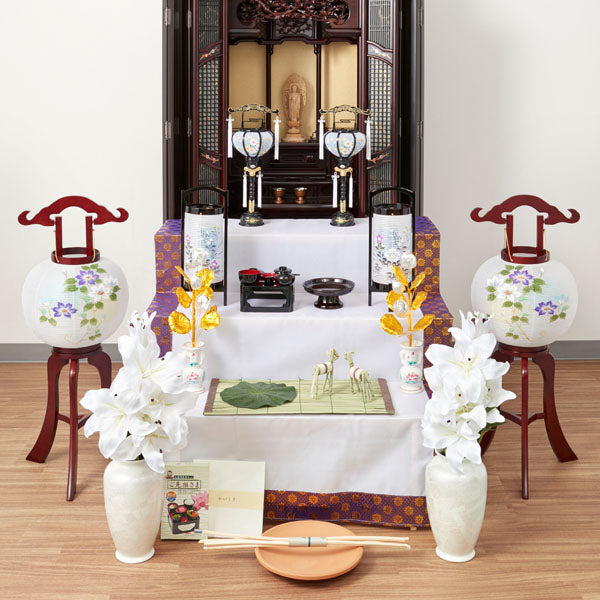 盆用品 どんす 3段83cm盆棚用 金襴 特徴 3