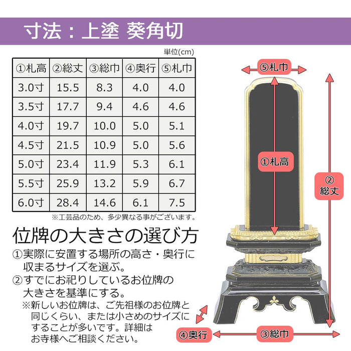 位牌 過去帳 葵角切 上塗 特徴 6