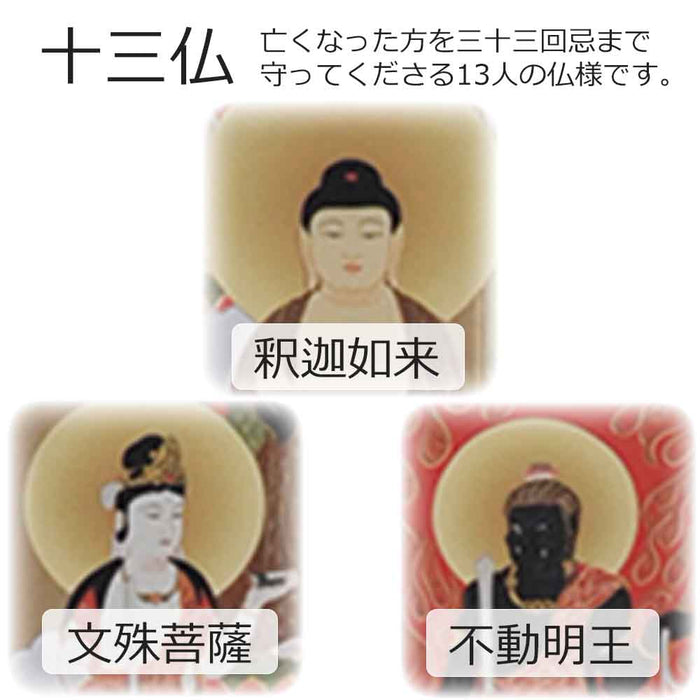 盆用品 床掛軸 十三仏 平安 3尺 特徴 4