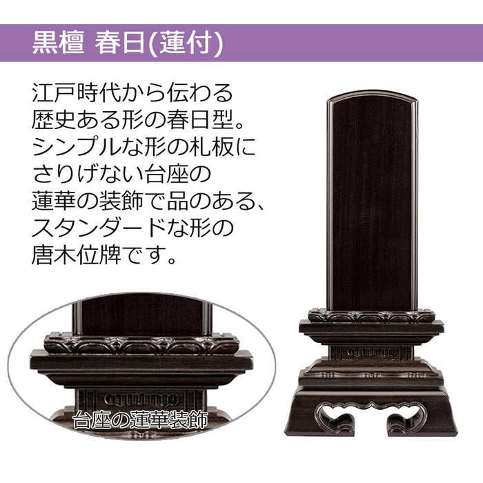 位牌 過去帳 蓮華付春日 黒檀 特徴 2