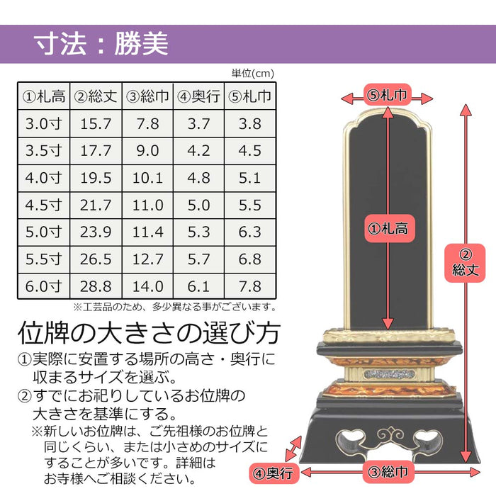 位牌 過去帳 勝美 K型 特徴 6