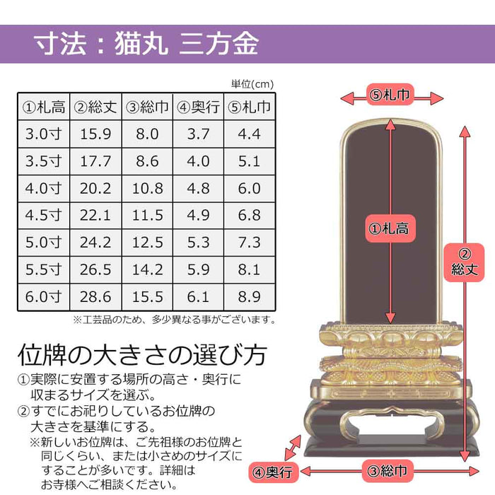 位牌 過去帳 猫丸 三方金 特徴 6