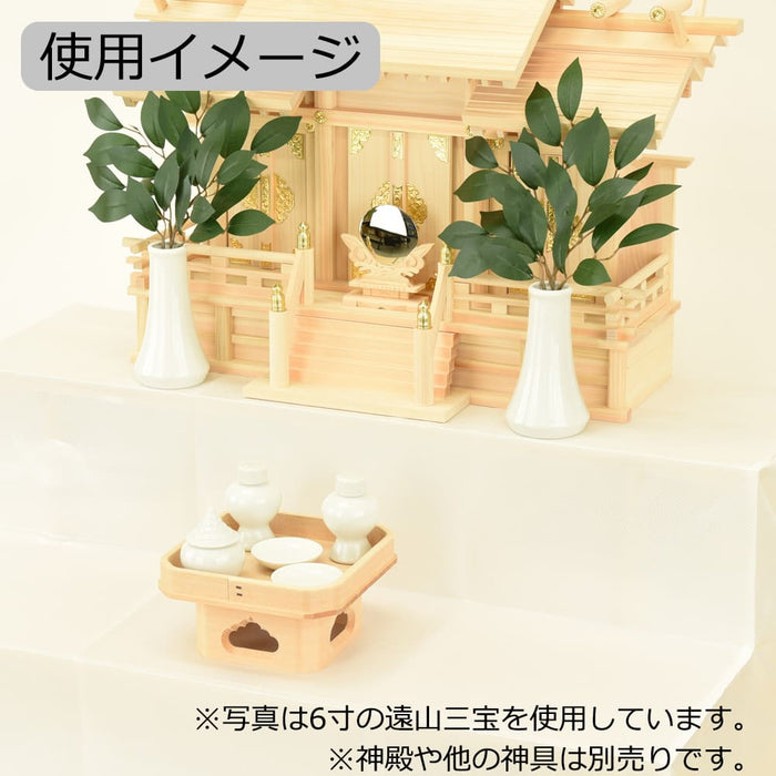 神棚 神具 遠山三宝 桧 柾目 3.0寸 特徴 3