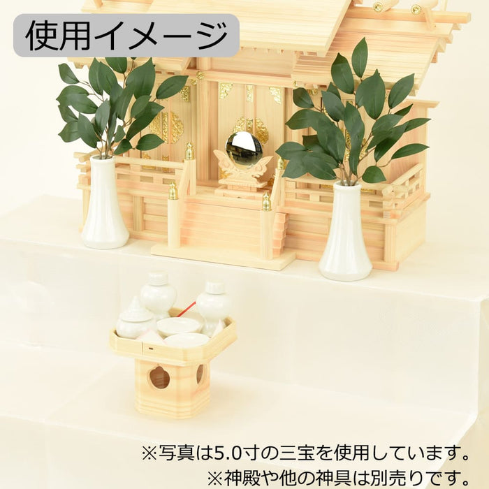 神棚 神具 三宝 白木 箱入 6.0寸 特徴 4