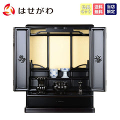 仏壇 ダルマ 上塗 高さ49cm 仏具セットA