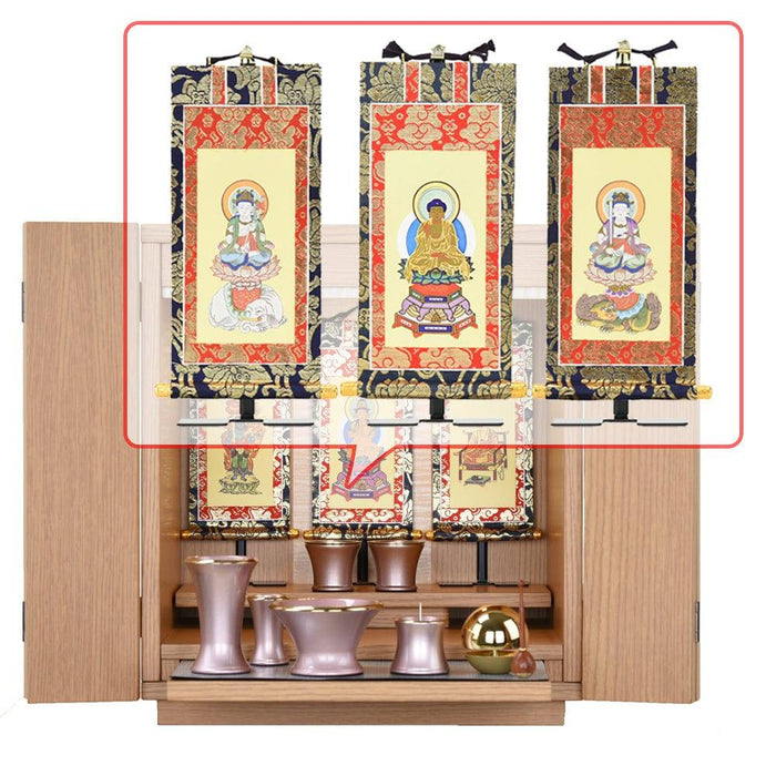 【WEB限定】仏壇 カルム オーク調 H41cm 仏具セットC リュシー ピンク 特徴 20