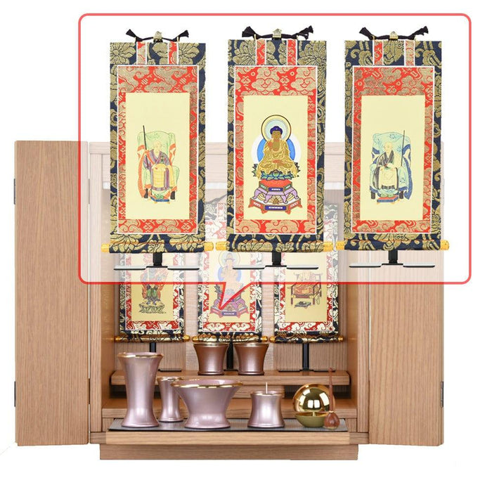 【WEB限定】仏壇 カルム オーク調 H41cm 仏具セットC リュシー ピンク 特徴 21