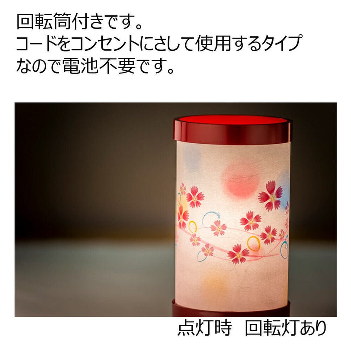 盆提灯 新型 回転 はなごろも 撫子 紅 特徴 4
