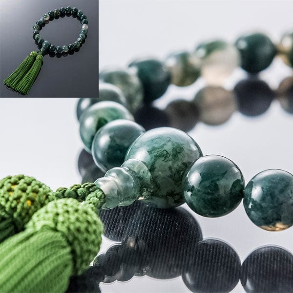 数珠 数珠 たまのお 青苔メノー12mm 緑 特徴 6