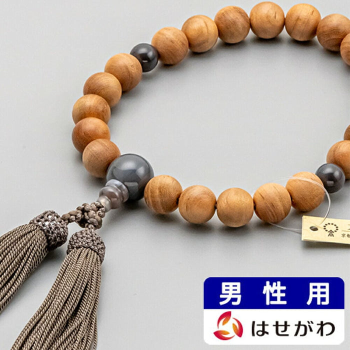 数珠 数珠 日本の木 桜 縞メノウ仕立 正絹房ネズ茶 特徴 1