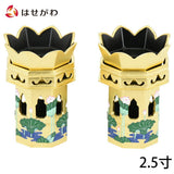 仏具 供笥(くげ) 八角総金 蓮水彩色総透し 2.5寸 特徴 1