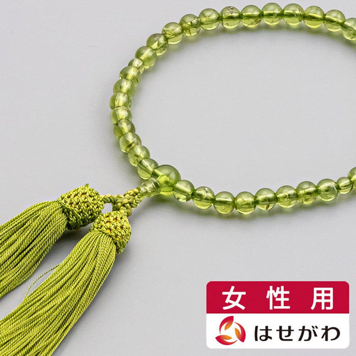 数珠 数珠 ペリドット 共仕立 頭付正絹弥勒房 特徴 1