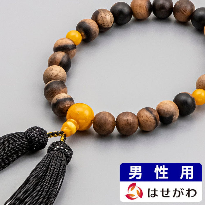 数珠 数珠 黒柿 琥珀仕立 22玉 正絹松房 特徴 1